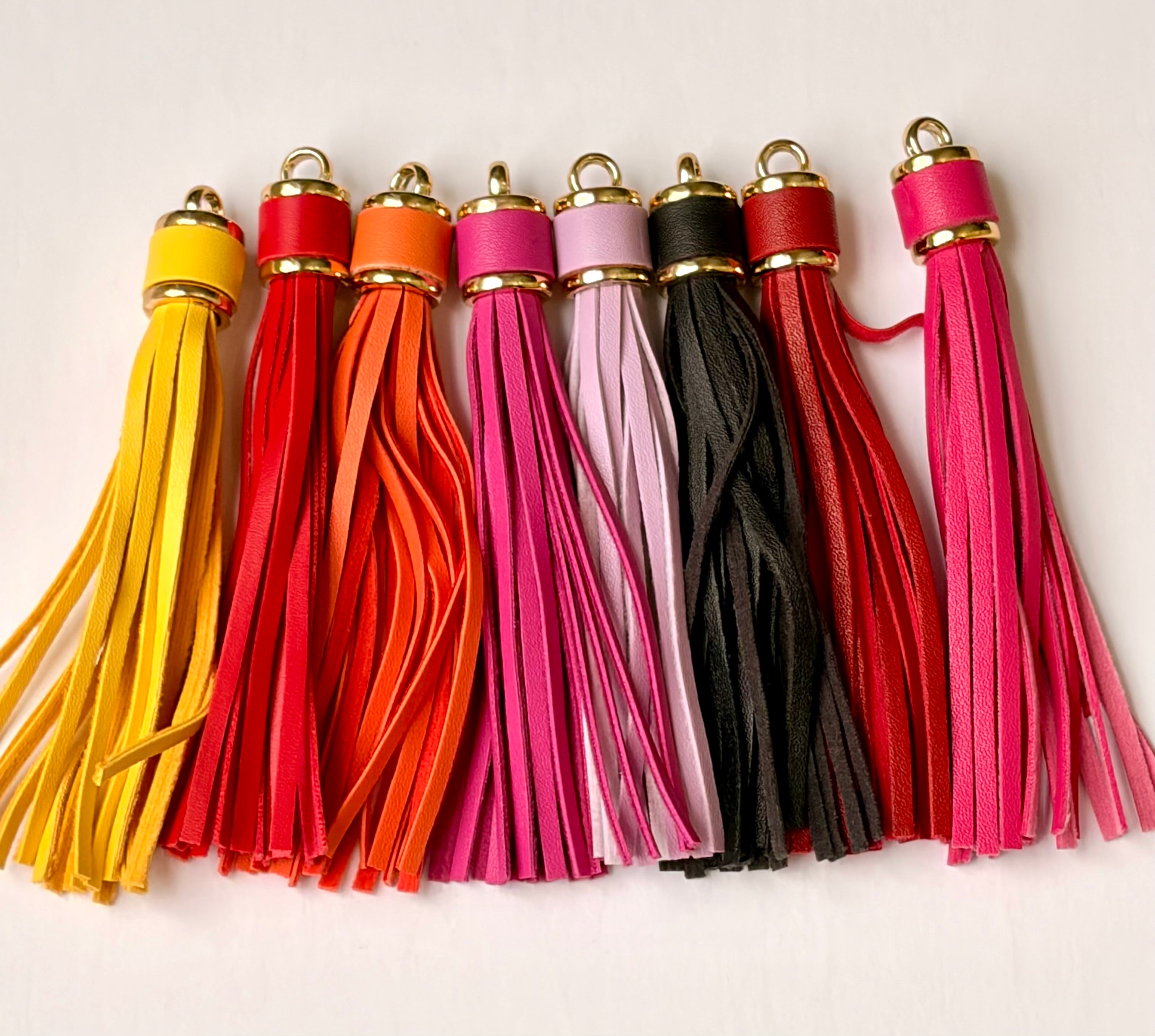 4.3 inch Faux Leather Tassel