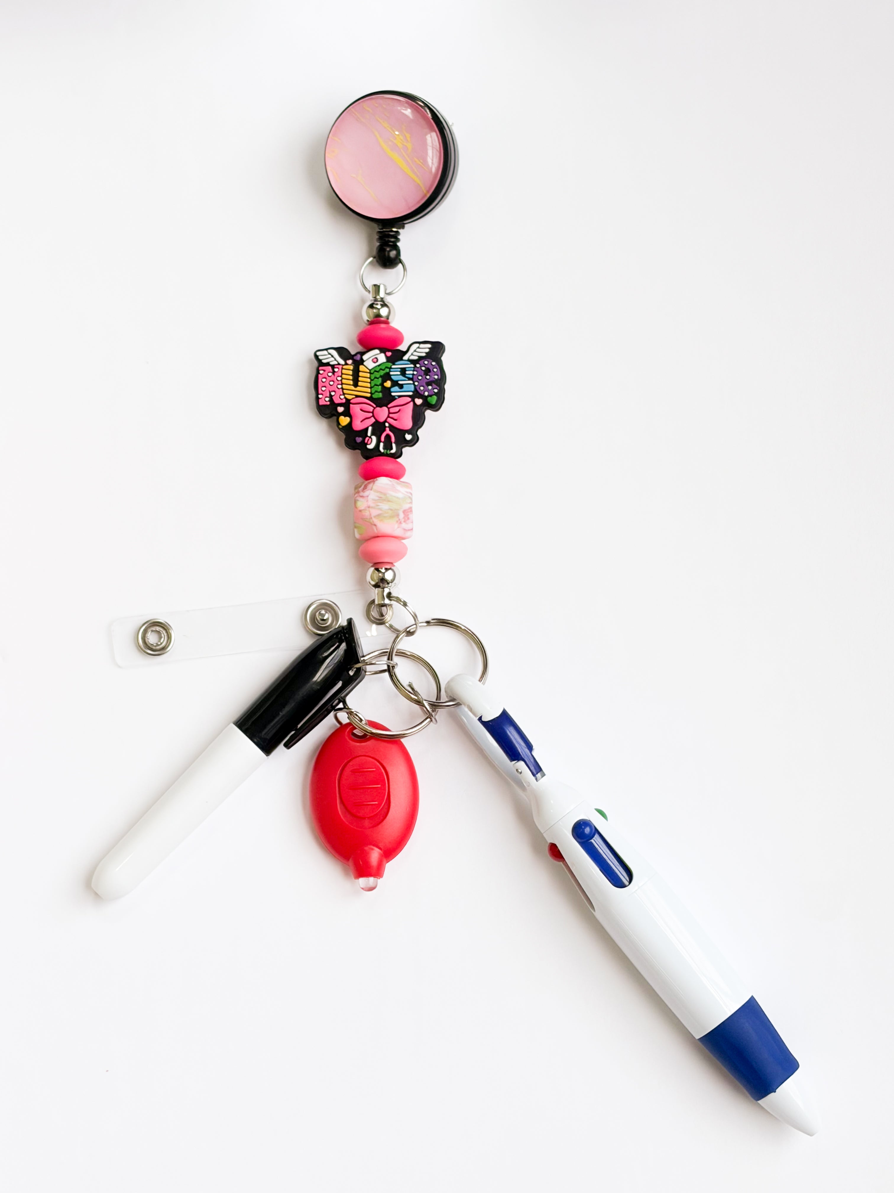 Beaded Badge Reel